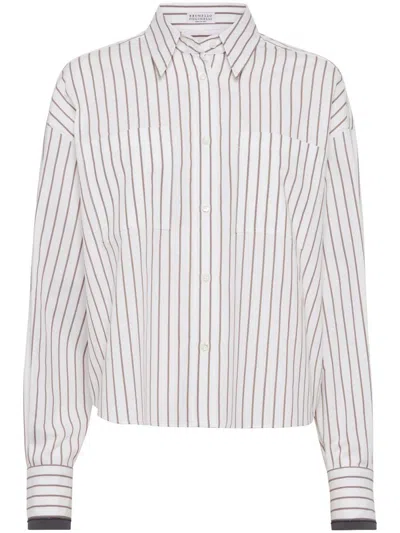 Brunello Cucinelli Striped Cotton Shirt