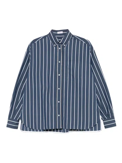 BRUNELLO CUCINELLI BRUNELLO CUCINELLI STRIPED COTTON SHIRT