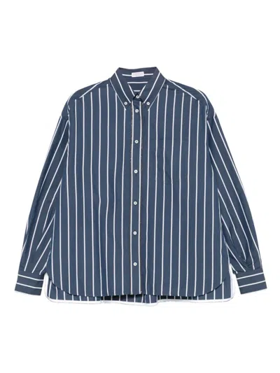 BRUNELLO CUCINELLI BRUNELLO CUCINELLI STRIPED COTTON SHIRT