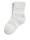 Brunello Cucinelli Striped Cotton Socks In Gray