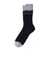 Brunello Cucinelli Cotton Striped Socks In Black