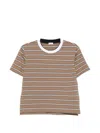 Brunello Cucinelli Cotton T Shirt Short Sleeves Crew Neck In Brown