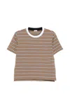 Brunello Cucinelli Cotton T Shirt Short Sleeves Crew Neck In Brown