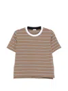 Brunello Cucinelli Cotton T Shirt Short Sleeves Crew Neck In Brown