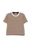 Brunello Cucinelli Cotton T Shirt Short Sleeves Crew Neck In Brown