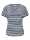 Brunello Cucinelli Striped Cotton T-shirt With Jewel Pocket Detail In Multi