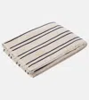 Brunello Cucinelli Striped Cotton Terry Beach Towel In Brown