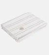 Brunello Cucinelli Striped Cotton Terry Beach Towel In Brown