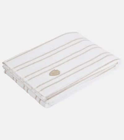 Brunello Cucinelli Striped Cotton Terry Beach Towel In Sand