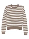 Brunello Cucinelli Striped Crew-neck Sweater In Multi