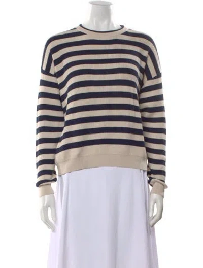 Pre-owned Brunello Cucinelli Striped Crew Neck Sweater W/ Tags