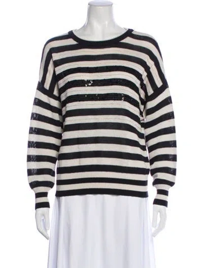 Pre-owned Brunello Cucinelli Striped Crew Neck Sweatshirt In Multi
