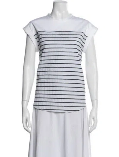 Pre-owned Brunello Cucinelli Striped Crew Neck T-shirt In Multi