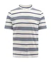 Brunello Cucinelli Striped Crewneck T-shirt In White