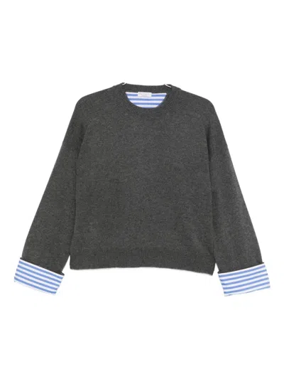 Brunello Cucinelli Striped-cuff Cashmere Sweater