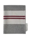Brunello Cucinelli Striped Double-cloth Throw Blanket In Gray