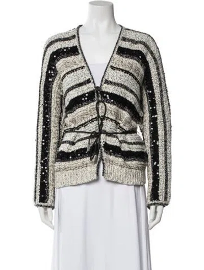 Pre-owned Brunello Cucinelli Striped Evening Jacket W/ Tags In Neutral