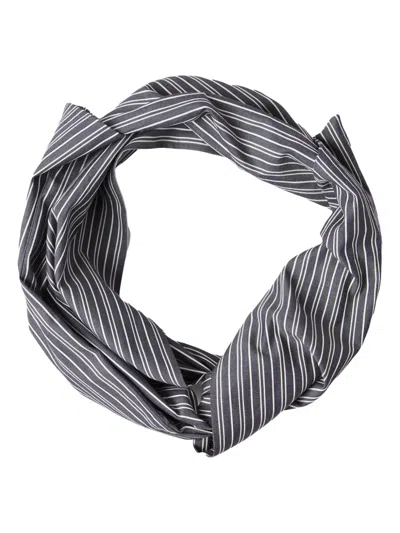 Brunello Cucinelli Striped Headband In Black