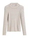 BRUNELLO CUCINELLI STRIPED HIGH-NECK JUMPER