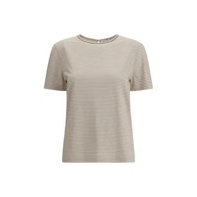 BRUNELLO CUCINELLI STRIPED JERSEY T-SHIRT