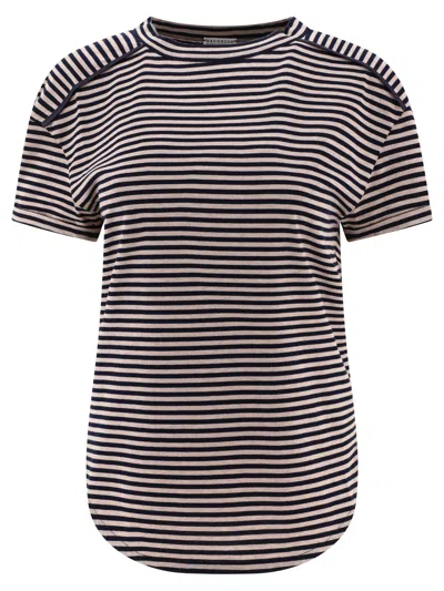 Brunello Cucinelli Striped Cotton T-shirt