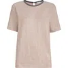 Brunello Cucinelli Striped-pattern T-shirt In Multi