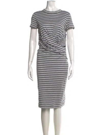 Pre-owned Brunello Cucinelli Striped Knee-length Dress In Multi