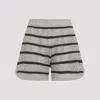 Brunello Cucinelli Striped Knit Short In Beige Freddo