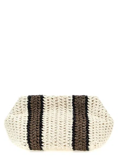 Brunello Cucinelli Striped Knit Shoulder Bag In Multi