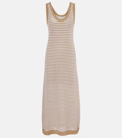 Brunello Cucinelli Striped Knitted Maxi Dress
