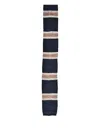 Brunello Cucinelli Striped Knitted Tie In Blue