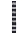 Brunello Cucinelli Striped Knitted Tie In Black