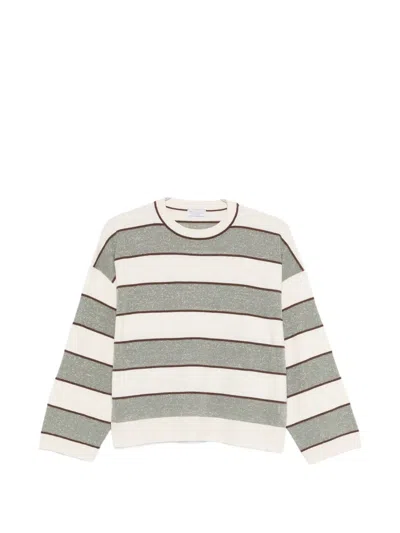 Brunello Cucinelli Striped Knitwear In Multi