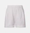 Brunello Cucinelli Striped Linen Bermuda Shorts