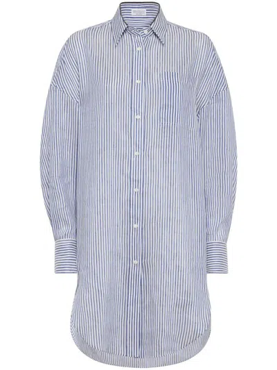 BRUNELLO CUCINELLI BRUNELLO CUCINELLI STRIPED LINEN SHIRT
