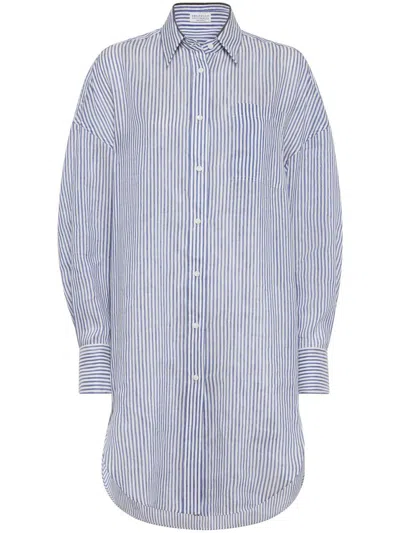 Brunello Cucinelli Striped Linen Shirt