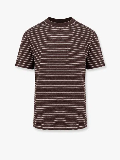 Brunello Cucinelli Striped Linen Stretch Jersey T-shirt