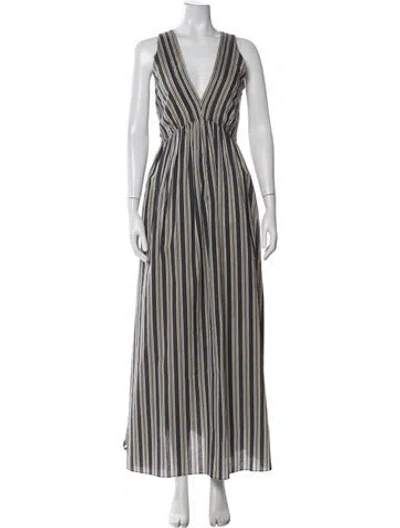 Pre-owned Brunello Cucinelli Striped Long Dress