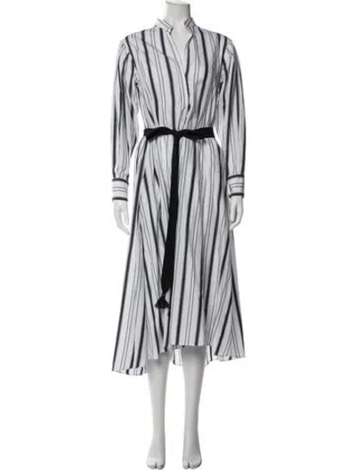 Pre-owned Brunello Cucinelli Striped Long Dress In Multi