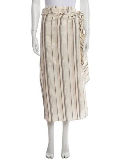 Pre-owned Brunello Cucinelli Striped Long Skirt In Multicolor