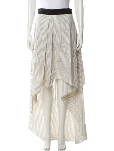 Pre-owned Brunello Cucinelli Striped Long Skirt In Neutral