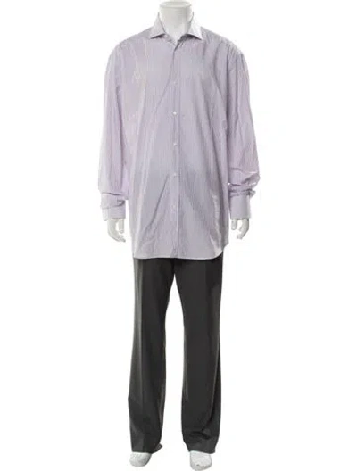 Pre-owned Brunello Cucinelli Striped Long Sleeve Dress Shirt In Multi