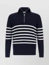 Brunello Cucinelli English Half-ribbed Sweater Sweaters And Cardigans Blue In Blue