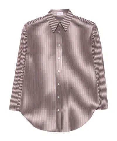 BRUNELLO CUCINELLI STRIPED LONG-SLEEVE SHIRT