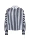Brunello Cucinelli Striped Long-sleeved Shirt In Black