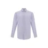 Brunello Cucinelli Men Striped Shirt In Blue