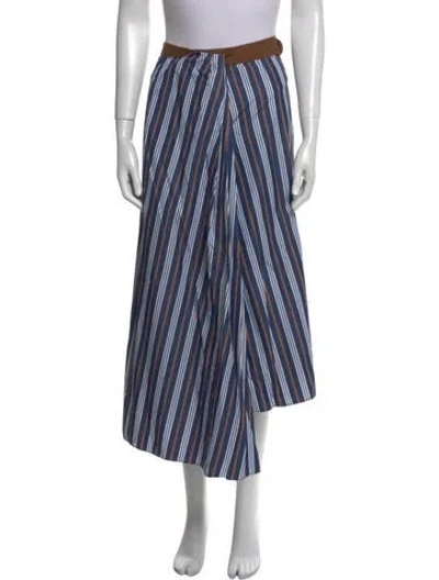 Pre-owned Brunello Cucinelli Striped Midi Length Skirt