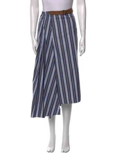 Pre-owned Brunello Cucinelli Striped Midi Length Skirt