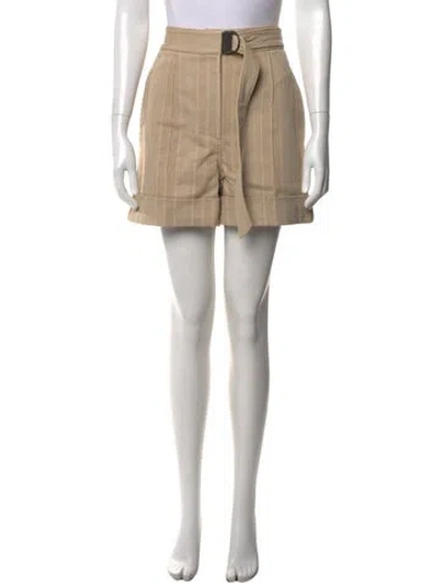 Pre-owned Brunello Cucinelli Striped Mini Shorts In Neutral
