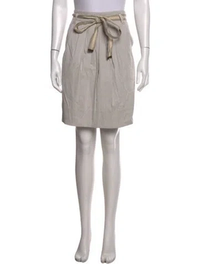 Pre-owned Brunello Cucinelli Striped Mini Skirt In Neutrals